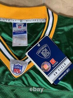 Reebok Brett Favre #4 Green Bay Packers Green Sewn Jersey 52 2XL NEW with tag