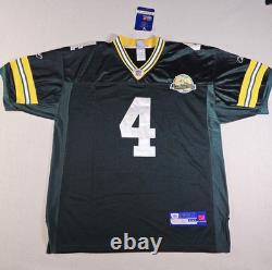 Reebok Brett Favre Green Bay Packers 50 Years Lambeau Patch Jersey Size 50 NWT