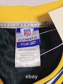 Reebok Brett Favre Green Bay Packers 50 Years Lambeau Patch Jersey Size 50 NWT