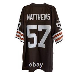 Reebok Cleveland Browns Jersey Men Sz XL Clay Matthews #57 Stitched Retired NWT