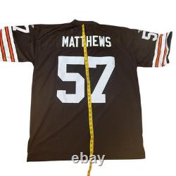 Reebok Cleveland Browns Jersey Men Sz XL Clay Matthews #57 Stitched Retired NWT