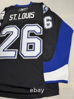 Reebok Tampa Bay Lightning Martin St. Louis #26 Black/Blue NHL Jersey XL