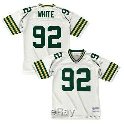 Reggie White 1996 Green Bay Packers Mitchell & Ness Road White Legacy Jersey