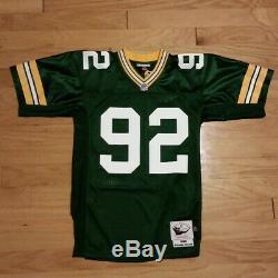 Reggie White'96 Green Bay Packers #92 Authentic Throwback Jersey Size(40, M)