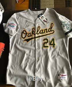 Rickey Henderson Authentic As jersey 56 Battle Of The Bay Patch