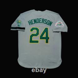 Rickey Henderson Oakland A's 1989 World Series Battle Of The Bay Patch Jersey