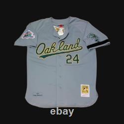 Rickey Henderson Oakland A's 1989 World Series Battle Of The Bay Patch Jersey