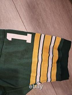 Ripon Sand Knit Green Bay Packers Bart Starr durene Authentic Jersey Rare Sz 46