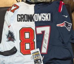 Rob Gronkowski Signed New England Patriots Tampa Bay Buccaneers Jersey With Jsa