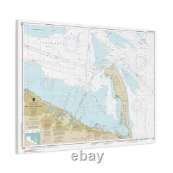 Sandy Hook Bay New Jersey Nautical Chart Map Framed Canvas 40x30
