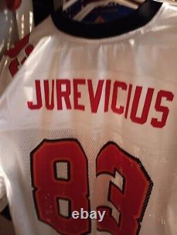 Sighed Tampa Bay Buccaneers #83 Jurevicius wight XL jersey good condition w tags