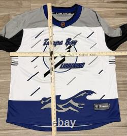 Size XXL NHL Tampa Bay Lightning Fanatics Breakaway Reverse Retro Jersey