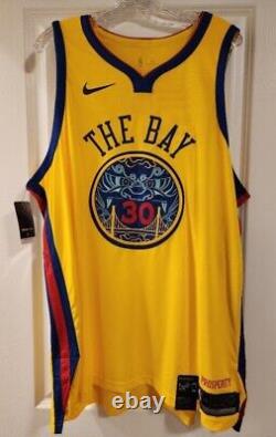 Steph Curry The Bay Golden State Warriors Authentic Jersey 56 Basketball NWT