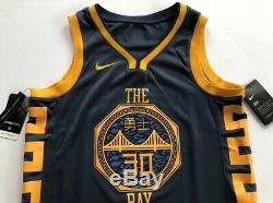 Stephen Curry Golden State Warriors Nike City Edition Indigo The Bay Jersey XL