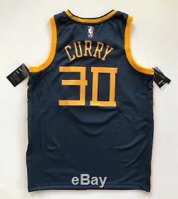Stephen Curry Golden State Warriors Nike City Edition The Bay Navy Jersey Large