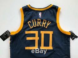 Stephen Curry Golden State Warriors Nike City Edition The Bay Navy Jersey Large