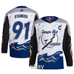 Steven Stamkos 2022-23 Tampa Bay Lightning Reverse Retro 2.0 Adidas Jersey 54 XL