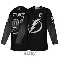 Steven Stamkos Tampa Bay Lightning NHL Adidas Black Authentic On-Ice Pro Jersey