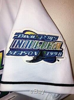 TAMPA BAY DEVIL RAYS RUSSELL 98 INAUGURAL HOME JERSEY SZ 40 NEW With TAGS