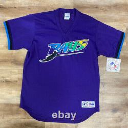 TAMPA BAY DEVIL RAYS VINTAGE 90s MAJESTIC MLB BASEBALL JERSEY LARGE NWT