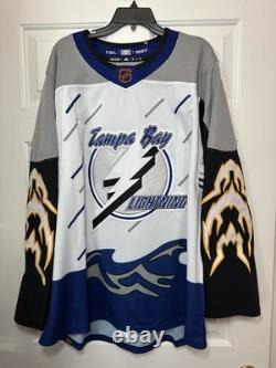 TAMPA BAY LIGHTNING Authentic ADIDAS Reverse Retro 2.0 Hockey Jersey Size 54 NWT