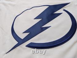 TAMPA BAY LIGHTNING Authentic White Jersey Adidas sz 58 Made in Canada MiC NHL