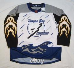 Tampa Bay Lightning Size 60 = 3xl 2022 Reverse Retro 2.0 Adidas