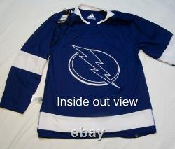 TAMPA BAY LIGHTNING sze 44 XSmall Prime Green Adidas NHL Authentic Hockey Jersey