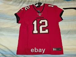 TOM BRADY 12 TAMPA BAY BUCCANEERS Red Nike VAPOR Elite Football Jersey sz 52 NWT