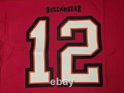 TOM BRADY 12 TAMPA BAY BUCCANEERS Red Nike VAPOR Elite Football Jersey sz 52 NWT