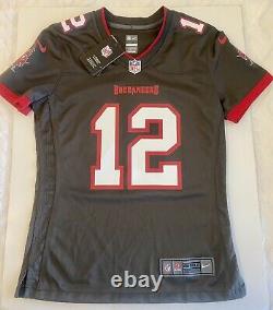 TOM BRADY TAMPA BAY BUCCANEERS PEWTER NIKE Women's Small Jersey New With Tags