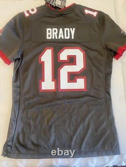 TOM BRADY TAMPA BAY BUCCANEERS PEWTER NIKE Women's Small Jersey New With Tags