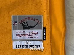 Tampa Bay Buccaneers D Brooks 55# Mitchell Ness Orange 1995 Throwback Jersey44l
