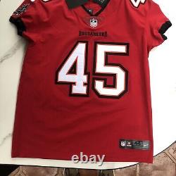 Tampa Bay Buccaneers Devin White #45 Nike Red ELITE Jersey Stitched Size 44