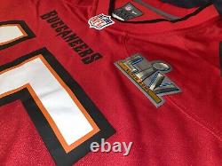 Tampa Bay Buccaneers Devin White Super Bowl LV 55 Patch Jersey Nike Red L, 2XL