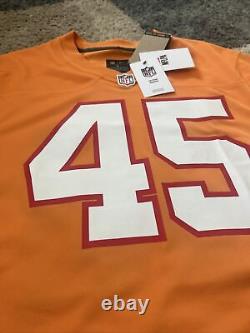 Tampa Bay Buccaneers Jersey Nike Throwback Creamsicle #45 Mens L RARE D White