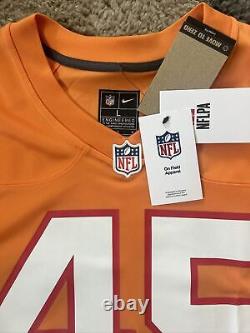Tampa Bay Buccaneers Jersey Nike Throwback Creamsicle #45 Mens L RARE D White