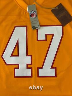 Tampa Bay Buccaneers John Lunch #47 Mitchell Ness Orange 1995 Throwback Jersey40