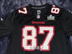 Tampa Bay Buccaneers Rob Gronkowski Super Bowl LV 55 Patch Jersey Nike Black 2XL