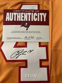 Tampa Bay Buccaneers Signed Chris Godwin Creamsicle Nike Jersey New With Tags