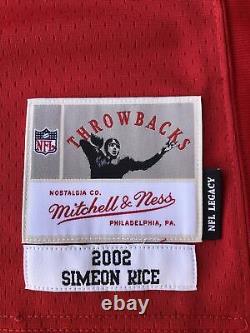 Tampa Bay Buccaneers Simon Rice # 97 Mitchell Ness Red 2002 Throwback Jersey NWT