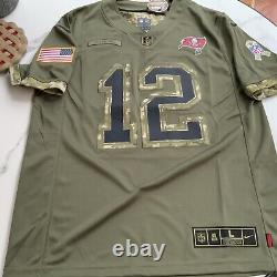 Tampa Bay Buccaneers Tom Brady Nike Olive 2021 Salute To Service Limited Jersey