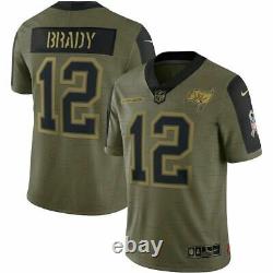 Tampa Bay Buccaneers Tom Brady Nike Olive 2021 Salute To Service Limited Jersey