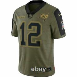 Tampa Bay Buccaneers Tom Brady Nike Olive 2021 Salute To Service Limited Jersey