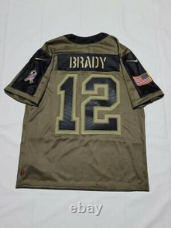 Tampa Bay Buccaneers Tom Brady Nike Olive 2021 Salute To Service Limited Jersey
