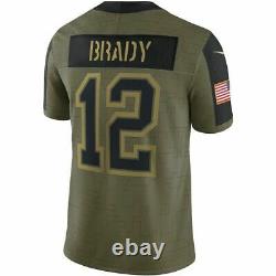 Tampa Bay Buccaneers Tom Brady Nike Olive 2021 Salute To Service Limited Jersey