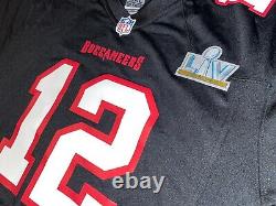 Tampa Bay Buccaneers Tom Brady Super Bowl LV 55 Patch Jersey Nike Game Black