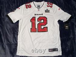 Tampa Bay Buccaneers Tom Brady Super Bowl LV 55 Patch Jersey Nike White/Black