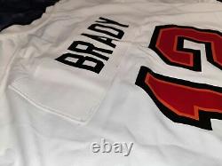 Tampa Bay Buccaneers Tom Brady Super Bowl LV 55 Patch Jersey Nike White/Black 3X