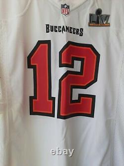 Tampa Bay Buccaneers Tom Brady Super Bowl LV 55 Patch Jersey Nike White RARE